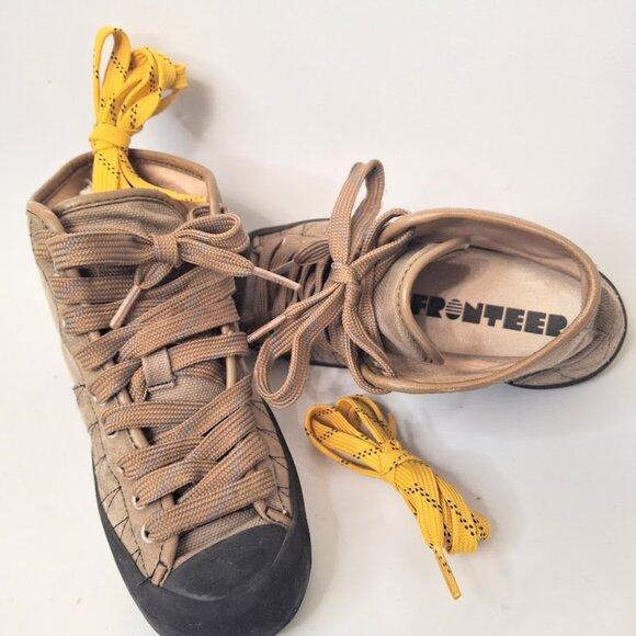 FRONTEER Super Gratton High-Top Brown Suede Sneaker Size 3.5 Youth/ Size 5 Women - Picture 5 of 12